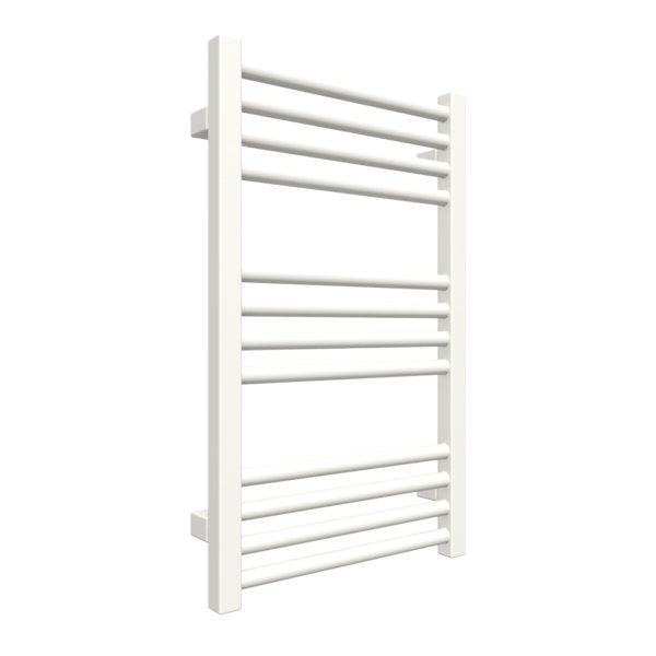 Grzejnik elektryczny TERMA FIONA 400 x 660 mm, kolor biały drogowy RAL9016, moc 300 W, podłączenie E1, kabel prosty bez wtyczki z maskownicą biały