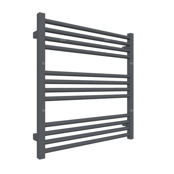 Grzejnik drabinkowy TERMA FIONA, podłączenie SX, wym. 660 x 630 mm, kolor czarny anodowy, moc 350W