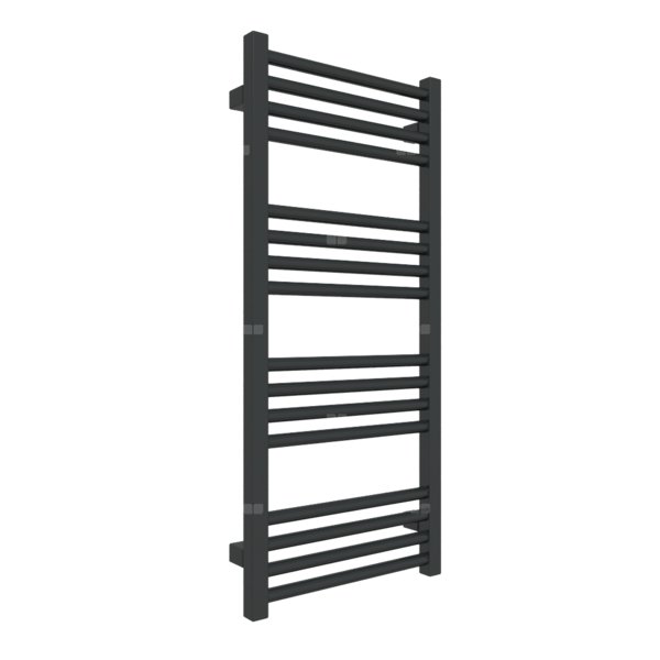 Grzejnik drabinkowy TERMA FIONA, podłączenie O1, wym. 900 x 400 mm, kolor czarny jak kruk mat RAL9005, moc 322W