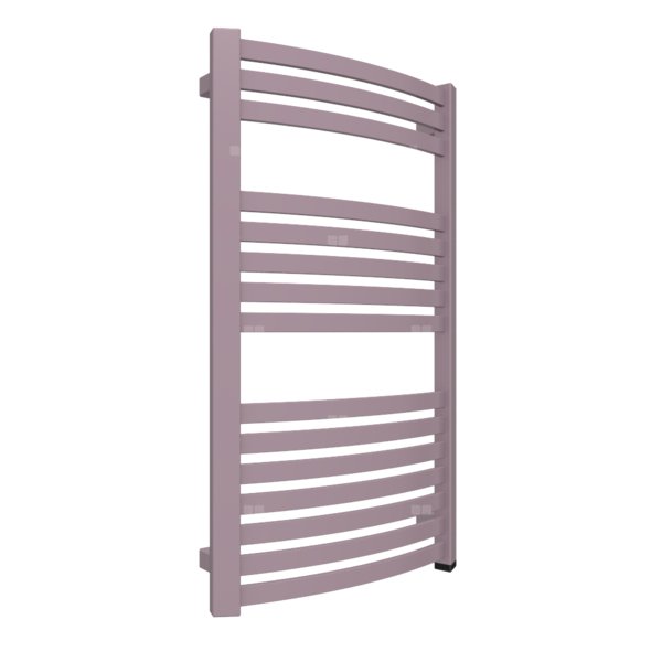 Grzejnik elektryczny TERMA DEXTER ONE 500 x 860 mm, kolor fioletowy pastelowy RAL4009, moc 300 W, podłączenie E1, kabel spiralny z wtyczką 2,5m srebrzysty