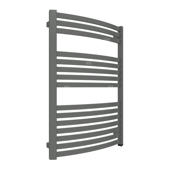 Grzejnik elektryczny TERMA DEXTER ONE 600 x 860 mm, kolor błyszcząca szarość, moc 600 W, podłączenie E1, kabel prosty bez wtyczki