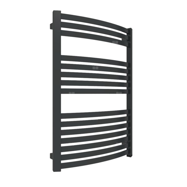 Grzejnik elektryczny TERMA DEXTER ONE 600 x 860 mm, kolor czarny jak kruk RAL9005, moc 600 W, podłączenie E8, kabel prosty bez wtyczki