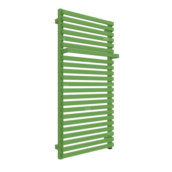 Grzejnik elektryczny TERMA CITY ONE 500 x 1050 mm, kolor zielony żółty RAL6018, moc 600 W, podłączenie E8, kabel prosty bez wtyczki 1,5m biały