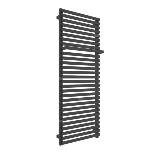 Grzejnik elektryczny TERMA CITY ONE 500 x 1320 mm, kolor czarny sygnałowy RAL9004, moc 800 W, podłączenie E8, kabel prosty bez wtyczki 1,5m czarny