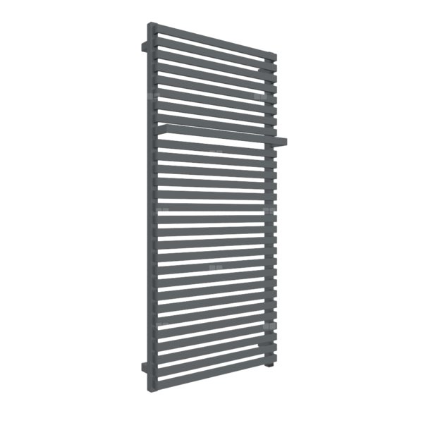 Grzejnik elektryczny TERMA CITY ONE 600 x 1320 mm, kolor szary łupek RAL7015, moc 800 W, podłączenie E8, kabel spiralny z wtyczką 2,5m czarny