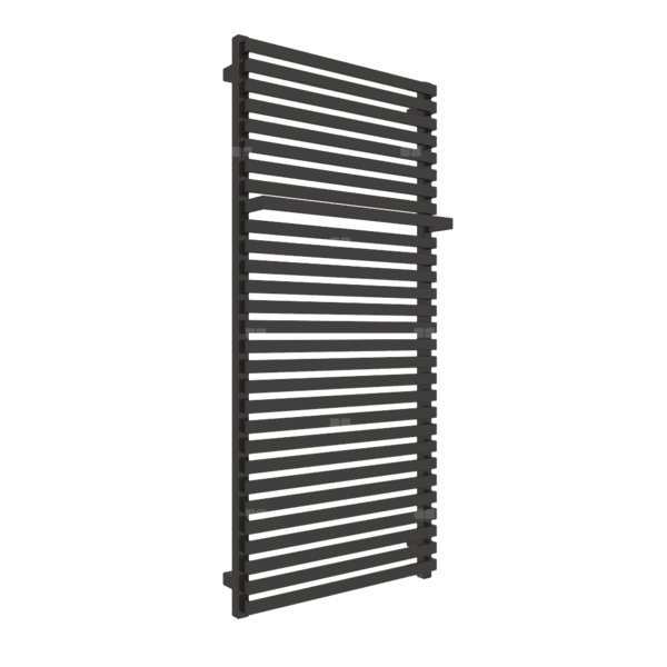 Grzejnik elektryczny TERMA CITY ONE 600 x 1320 mm, kolor heban, moc 800 W, podłączenie E8, kabel prosty z wtyczką 1,5m czarny