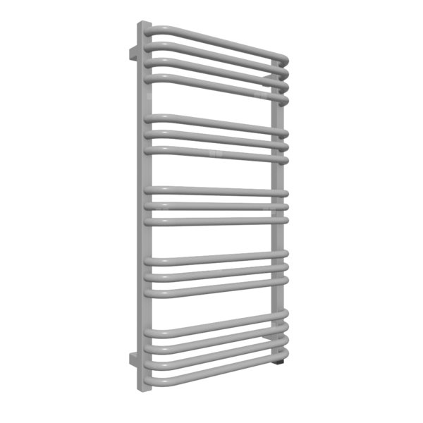 Grzejnik elektryczny TERMA ALEX ONE 500 x 760 mm, kolor jasne aluminium RAL9006, moc 400 W, podłączenie E8, kabel prosty bez wtyczki 1,5m srebrzysty