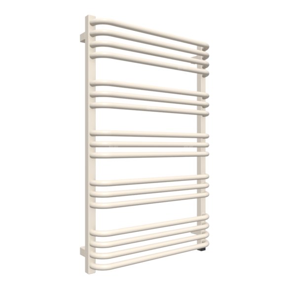 Grzejnik elektryczny TERMA ALEX ONE 600 x 760 mm, kolor biały kremowy RAL9001, moc 600 W, podłączenie E8, kabel prosty z wtyczką 1,5m srebrzysty