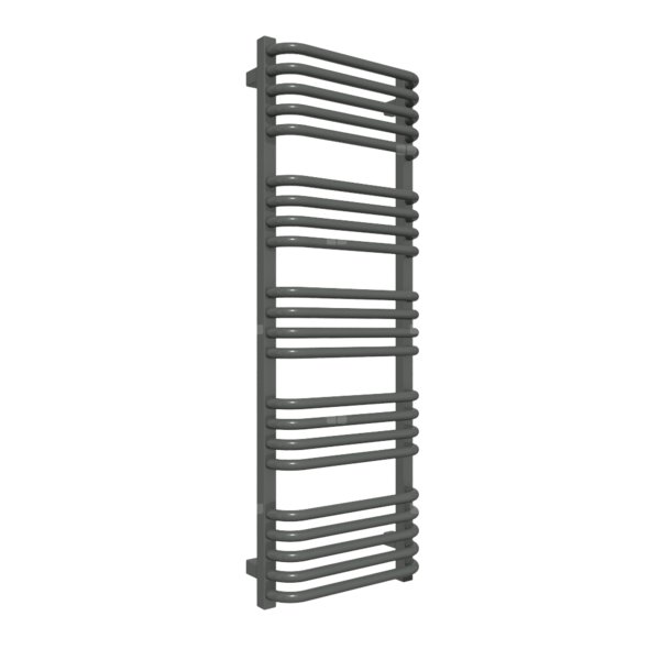 Grzejnik elektryczny TERMA ALEX ONE 400 x 1140 mm, kolor szary zółty RAL7043, moc 400 W, podłączenie E8, kabel prosty bez wtyczki 1,5m srebrzysty