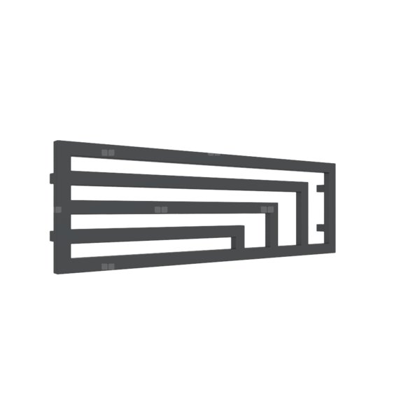 Grzejnik elektryczny TERMA ANGUS H 1140 x 360 mm, kolor metaliczny czarny, moc 400 W, podłączenie E2