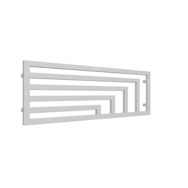 Grzejnik elektryczny TERMA ANGUS H 1300 x 440 mm, kolor szary mleczny RAL7047, moc 600 W, podłączenie E2, kabel spiralny z wtyczką