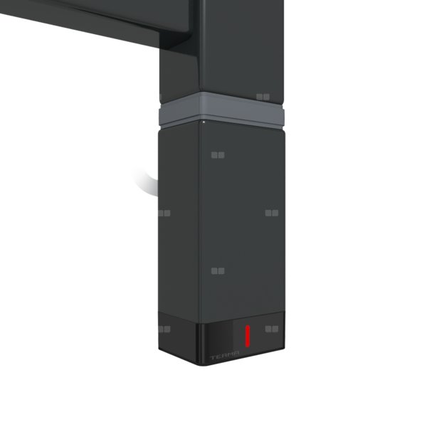 Grzałka TERMA One P30x40, 400W \ Tuba, RAL 9005 Mat, kabel prosty z wtyczką [czarny, 1,5m, logo Term