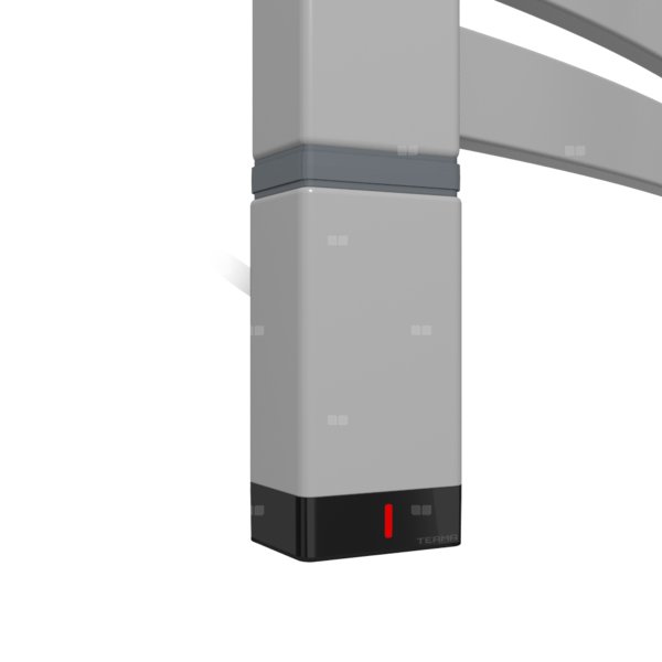 Grzałka TERMA One T36x40 Lewy, 400W \ Tuba, RAL 9006, kabel spiralny z wtyczką [srebrzysty, 2,5m, lo