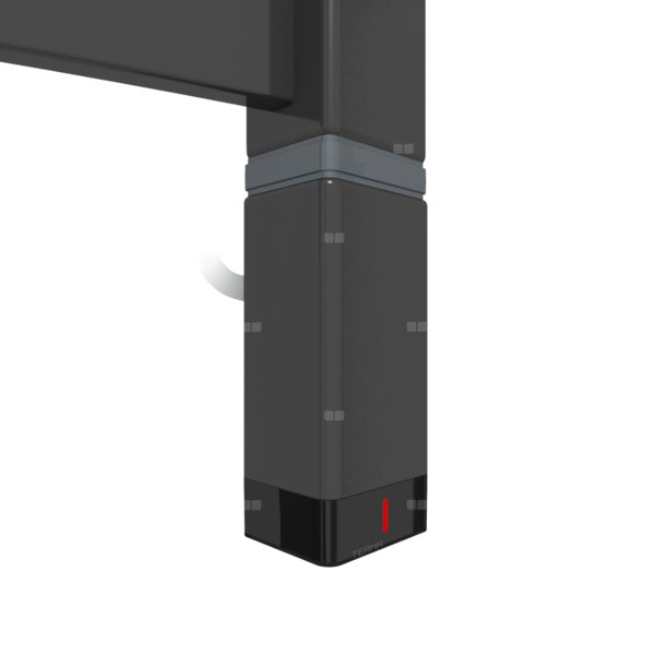 Grzałka TERMA One T36x40 Prawy, 400W \ RAL 9004, kabel prosty bez wtyczki z maskownicą [czarny, 1,5m, logo Terma, instr. TERMA]