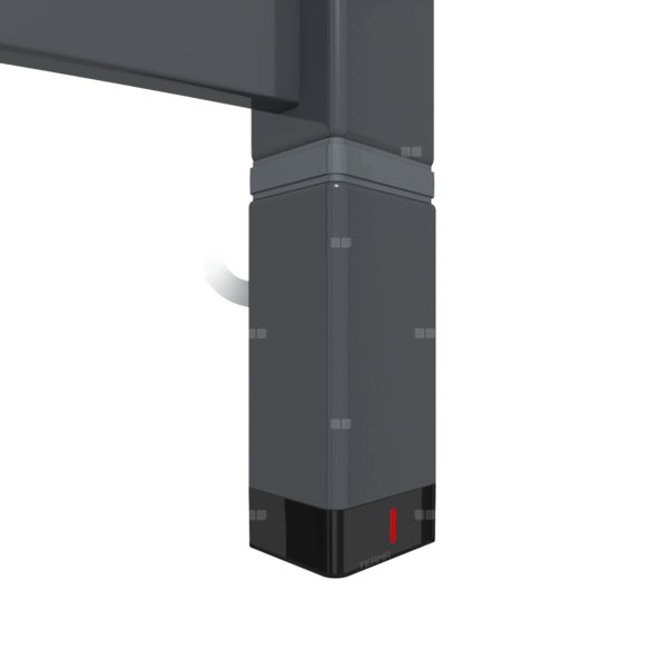 Grzałka TERMA One T36x40 Prawy, 600W \ Tuba, Metallic Black, kabel spiralny z wtyczką [czarny, 2,5m,