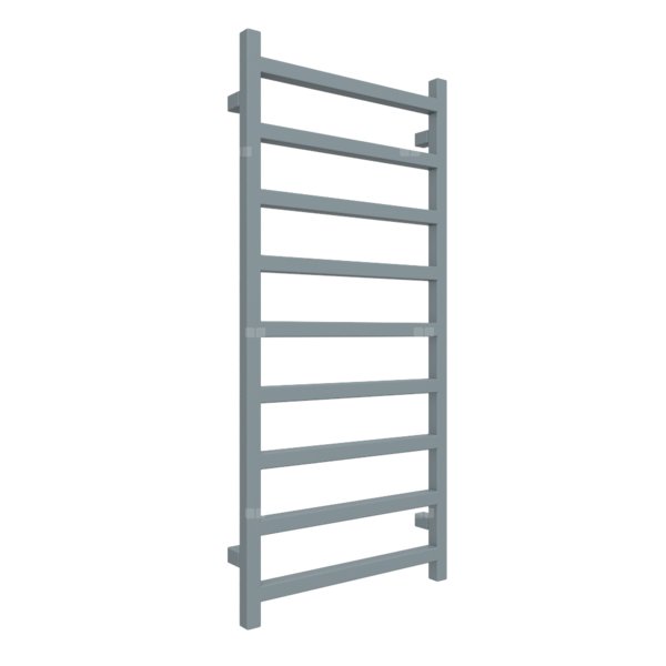 Grzejnik elektryczny TERMA SIMPLE 500 x 1080 mm, kolor szary popielaty RAL7000, moc 400 W, podłączenie E8, kabel spiralny z wtyczką srebrzysty