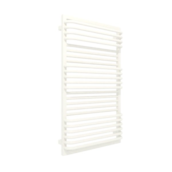 Grzejnik elektryczny TERMA POC 2 600 x 1040 mm, kolor biały drogowy RAL9016, moc 800 W, podłączenie E8, kabel spiralny z wtyczką biały