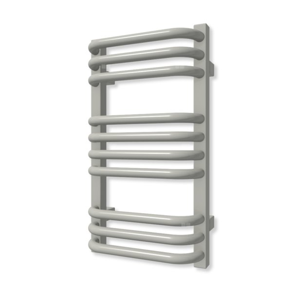 Grzejnik elektryczny TERMA ALEX 540 x 300 mm, kolor srebrny mat, moc 200 W, podłączenie E1, kabel prosty z wtyczką srebrzysty