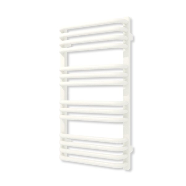 Grzejnik elektryczny TERMA ALEX 760 x 400 mm, kolor biały drogowy RAL9016, moc 300 W, podłączenie E1, kabel spiralny z wtyczką biały