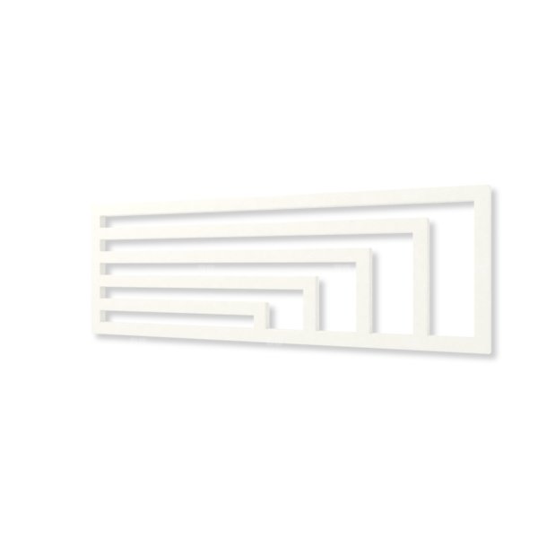 Grzejnik elektryczny TERMA ANGUS H 440 x 1300 mm, kolor biały drogowy RAL9016, moc 600 W, podłączenie E7, kabel przyłącze ts1/ss1