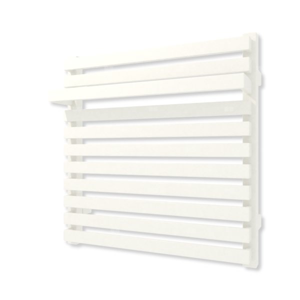 Grzejnik elektryczny TERMA CITY 510 x 500 mm, kolor biały drogowy RAL9016, moc 300 W, podłączenie E1, kabel prosty bez wtyczki z maskownicą biały