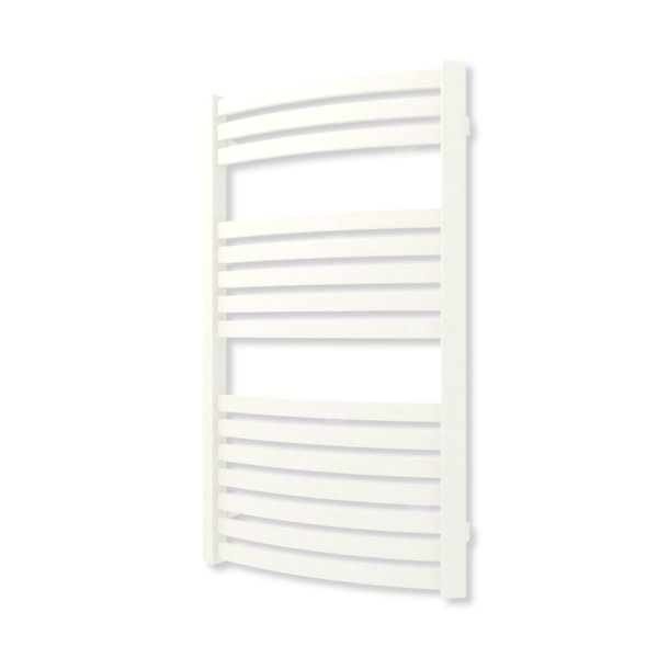 Grzejnik elektryczny TERMA DEXTER 860 x 500 mm, kolor biały drogowy RAL9016, moc 400 W, podłączenie E8, kabel prosty bez wtyczki z maskownicą biały