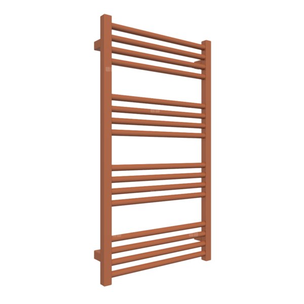 Grzejnik elektryczny TERMA FIONA 900 x 500 mm, kolor jasna Cu, moc 400 W, podłączenie E8, kabel spiralny z wtyczką biały