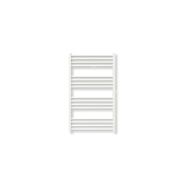 Grzejnik elektryczny TERMA FIONA 900 x 530 mm, kolor biały soft, moc 400 W, podłączenie E1, kabel spiralny z wtyczką biały