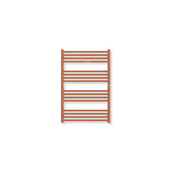 Grzejnik elektryczny TERMA FIONA 900 x 600 mm, kolor jasna Cu, moc 400 W, podłączenie E1, kabel spiralny z wtyczką srebrzysty