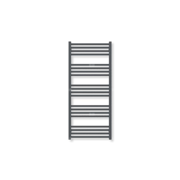 Grzejnik elektryczny TERMA FIONA 1140 x 500 mm, kolor szary antracytowy RAL7016, moc 600 W, podłączenie E8, kabel prosty bez wtyczki z maskownicą