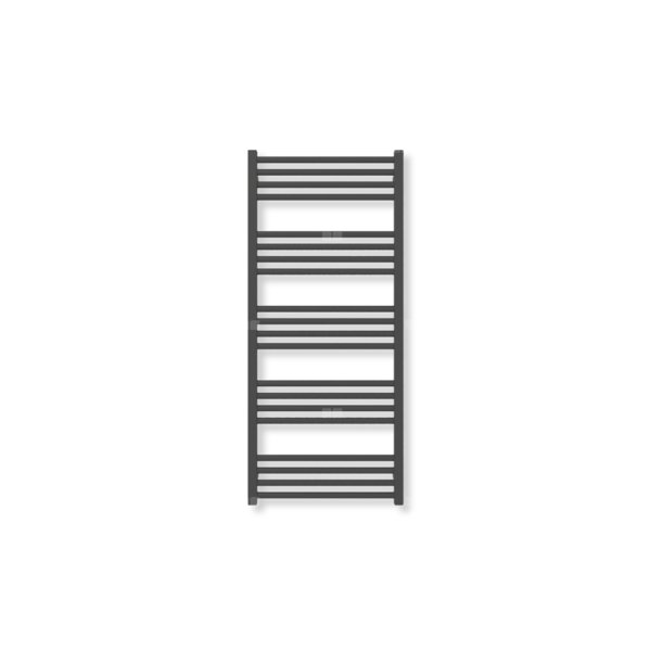 Grzejnik elektryczny TERMA FIONA 1140 x 500 mm, kolor heban, moc 600 W, podłączenie E1, kabel prosty bez wtyczki z maskownicą czarny