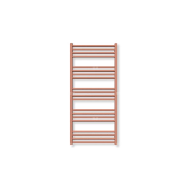 Grzejnik elektryczny TERMA FIONA 1140 x 530 mm, kolor soft 3012, moc 600 W, podłączenie E8, kabel prosty bez wtyczki z maskownicą czarny