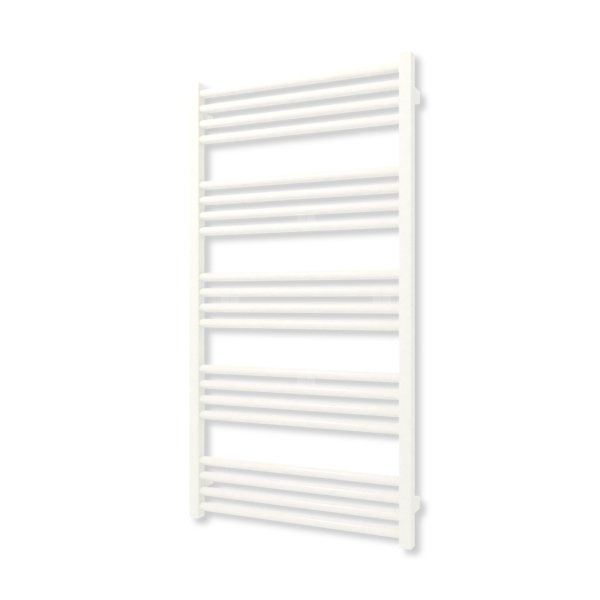Grzejnik elektryczny TERMA FIONA 1140 x 600 mm, kolor biały drogowy RAL9016, moc 600 W, podłączenie E8, kabel prosty bez wtyczki z maskownicą
