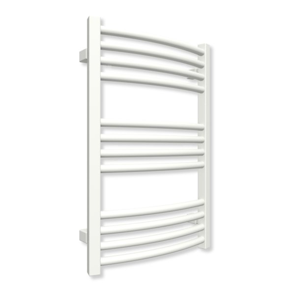 Grzejnik elektryczny TERMA LENA 660 x 400 mm, kolor biały soft, moc 300 W, podłączenie E8, kabel spiralny z wtyczką biały