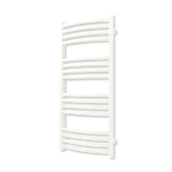 Grzejnik elektryczny TERMA LENA 900 x 400 mm, kolor biały drogowy RAL9016, moc 300 W, podłączenie E8, kabel spiralny z wtyczką biały