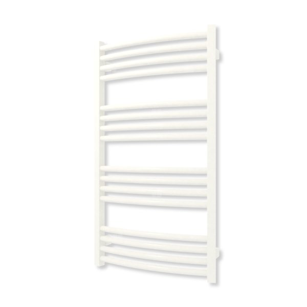 Grzejnik elektryczny TERMA LENA 900 x 500 mm, kolor biały drogowy RAL9016, moc 400 W, podłączenie E1, kabel spiralny z wtyczką biały