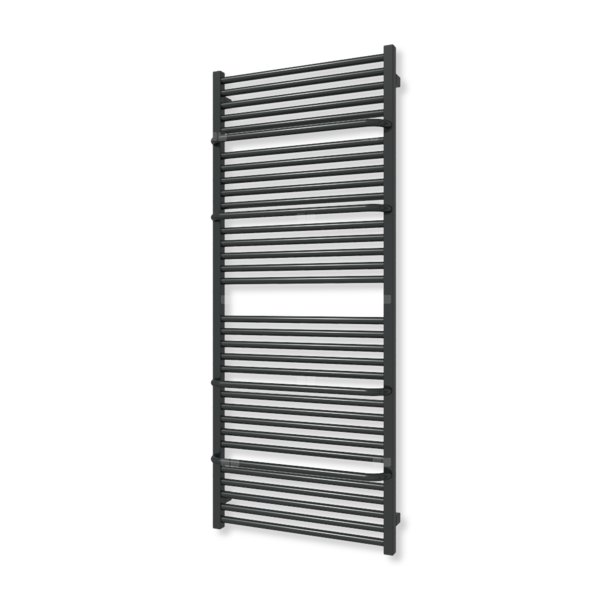 Grzejnik elektryczny TERMA LIMA 1460 x 600 mm, kolor czarny jak kruk mat RAL9005, moc 800 W, podłączenie E8, kabel spiralny z wtyczką