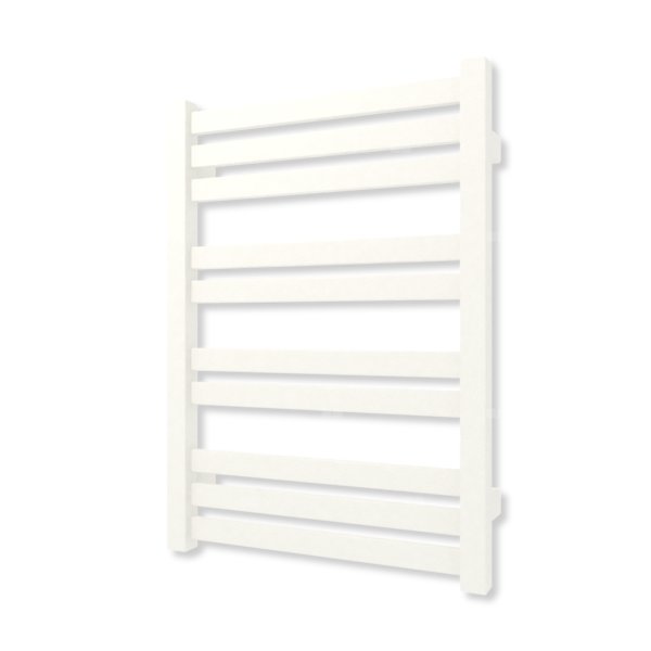 Grzejnik elektryczny TERMA MARLIN 600 x 430 mm, kolor biały drogowy RAL9016, moc 300 W, podłączenie E1, kabel prosty z wtyczką biały