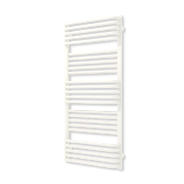 Grzejnik elektryczny TERMA POLA 1180 x 500 mm, kolor biały drogowy RAL9016, moc 600 W, podłączenie E1, kabel spiralny z wtyczką