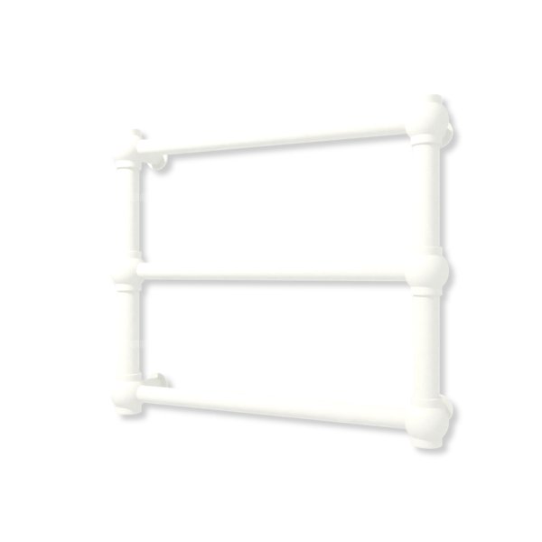 Grzejnik elektryczny TERMA RETRO 430 x 500 mm, kolor biały soft, moc 120 W, podłączenie E1, kabel spiralny z wtyczką