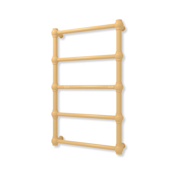 Grzejnik elektryczny TERMA RETRO 800 x 500 mm, kolor szczotkowany mosiądz, moc 200 W, podłączenie E8, kabel prosty bez wtyczki z maskownicą czarny