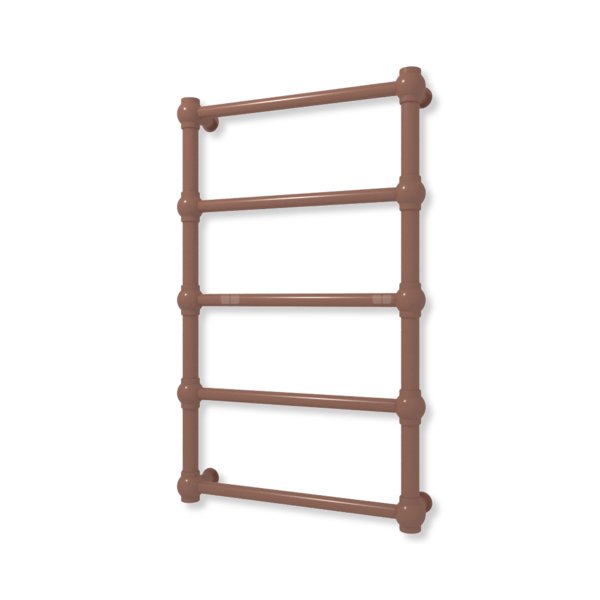 Grzejnik elektryczny TERMA RETRO 800 x 500 mm, kolor miedź, moc 200 W, podłączenie E8, kabel prosty bez wtyczki z maskownicą czarny