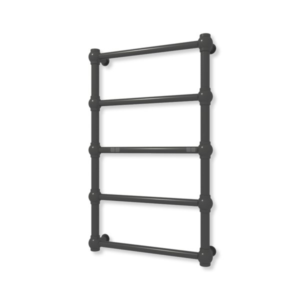 Grzejnik elektryczny TERMA RETRO 800 x 500 mm, kolor heban, moc 200 W, podłączenie E8, kabel prosty bez wtyczki z maskownicą czarny