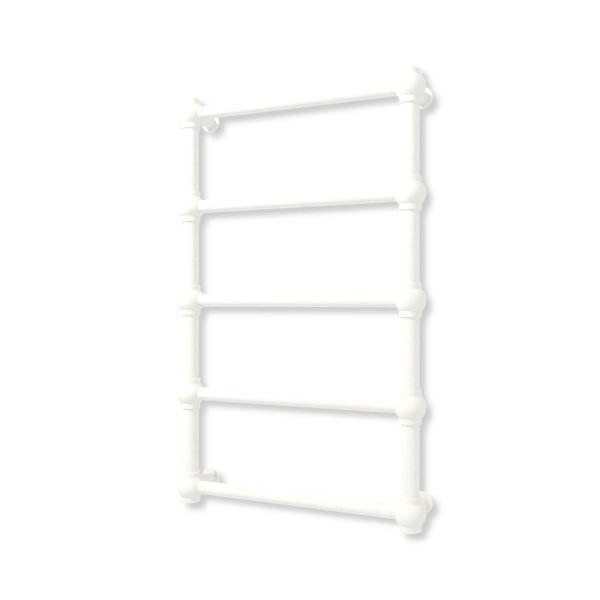 Grzejnik elektryczny TERMA RETRO 800 x 500 mm, kolor biały soft, moc 120 W, podłączenie E8, kabel prosty bez wtyczki z maskownicą biały