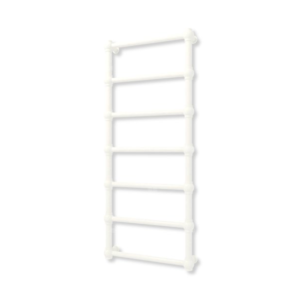 Grzejnik elektryczny TERMA RETRO 1170 x 500 mm, kolor biały drogowy RAL9016, moc 300 W, podłączenie E1, kabel prosty bez wtyczki biały