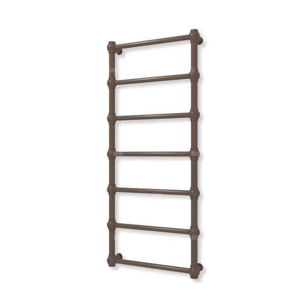 Grzejnik elektryczny TERMA RETRO 1170 x 500 mm, kolor szlachetny brąz, moc 300 W, podłączenie E8, kabel spiralny z wtyczką