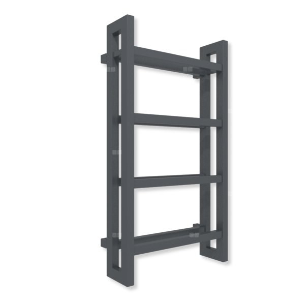 Grzejnik elektryczny TERMA STAND E 920 x 500 mm, kolor nowoczesna szarość, moc 400 W, podłączenie E8, kabel prosty bez wtyczki z maskownicą szary