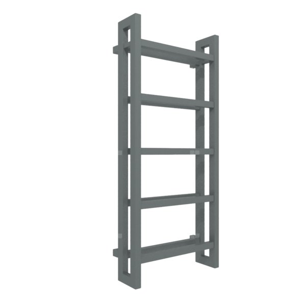 Grzejnik elektryczny TERMA STAND E 1150 x 500 mm, kolor grafit, moc 600 W, podłączenie E8, kabel spiralny z wtyczką czarny