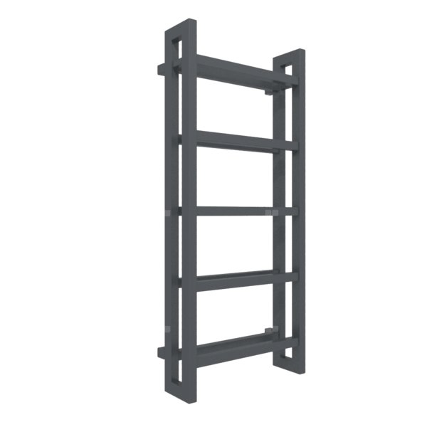 Grzejnik elektryczny TERMA STAND E 1150 x 500 mm, kolor metaliczna czerń, moc 600 W, podłączenie E8, kabel przyłącze ts1/ss1