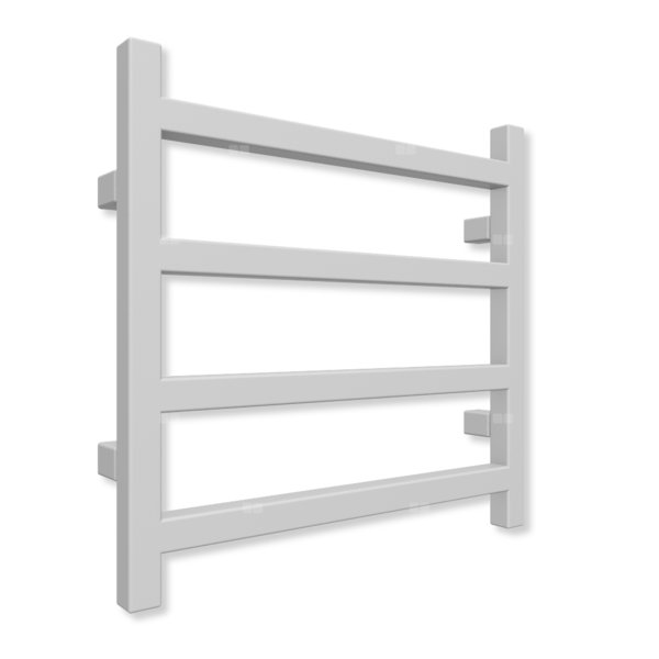 Grzejnik elektryczny TERMA SIMPLE 480 x 500 mm, kolor szary mleczny RAL7047, moc 200 W, podłączenie E1, kabel spiralny z wtyczką